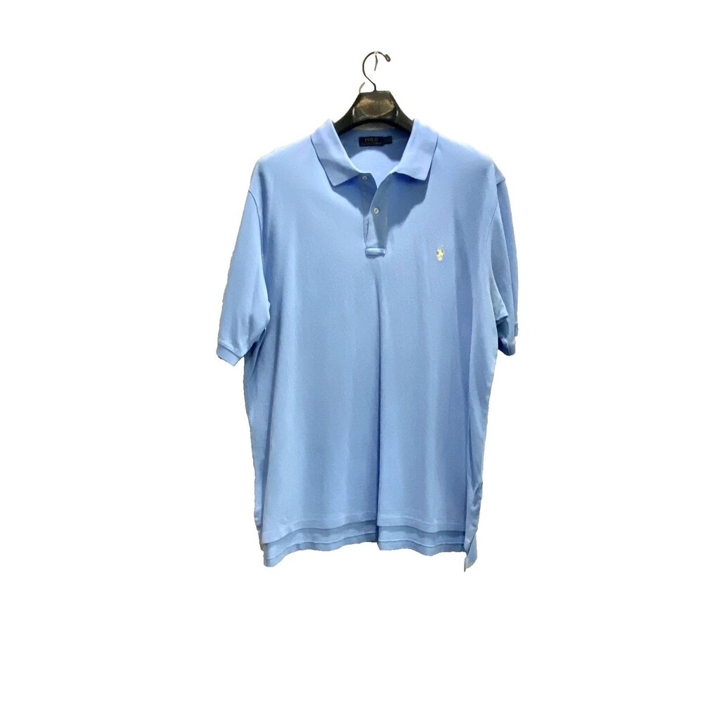Polo Ralph Lauren Polo Shirt Mens Short Sleeve Blue Big & Tall Classic Pony 2XLT